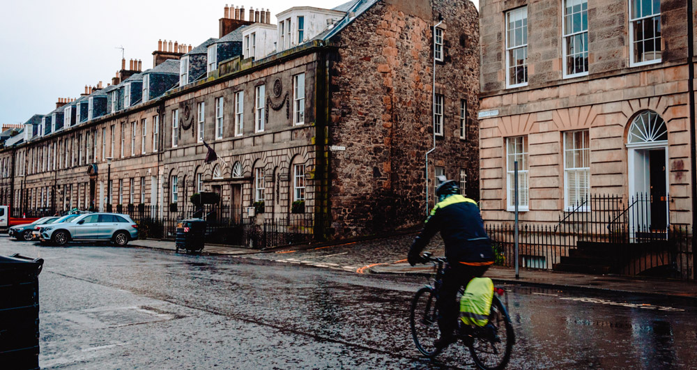 riding ebike in rain